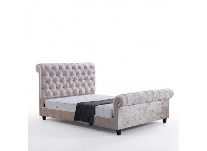 Modern beige Chesterfield-Bett Designer-Doppelbett Luxusmiwwelen