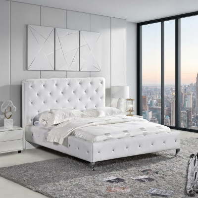 Chesterfield Bett Design Schlofkummer Englesch Better 140x200cm Textil Polster.