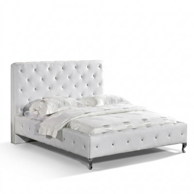 Chesterfield Designer Bett Schlofzëmmer Lieder Textil Polster 140/160/180/200 cm