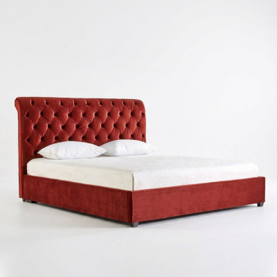 Kinnekrout-schlaafzëmmer Chesterfield Duebelbett Polsterbetter Luxus Design