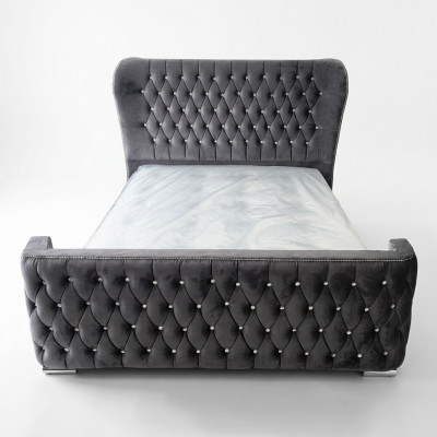 Chesterfield Hotel Duebel Liederbett Schlofzëmmer Polster Luxus Better 160x200cm