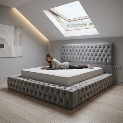 Chesterfield Grousst Bett Grouss Kappdësch Better Polster Hotel Samt Gro Stoff Oueren