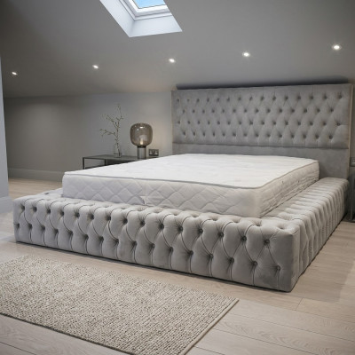 Chesterfield Grousst Bett Grouss Kappdësch Better Polster Hotel Samt Gro Stoff Oueren