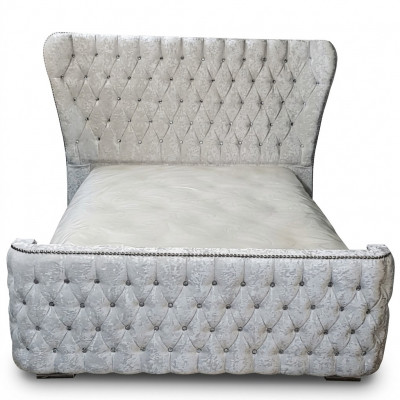 Chesterfield Bett Schlofzëmmer Better Textil 180x200cm Samt Grouss Hotel Better Nei