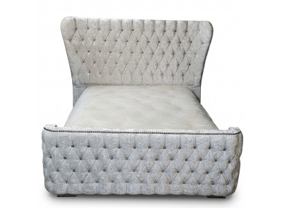 Chesterfield Bett Schlofzëmmer Better Textil 180x200cm Samt Grouss Hotel Better Nei