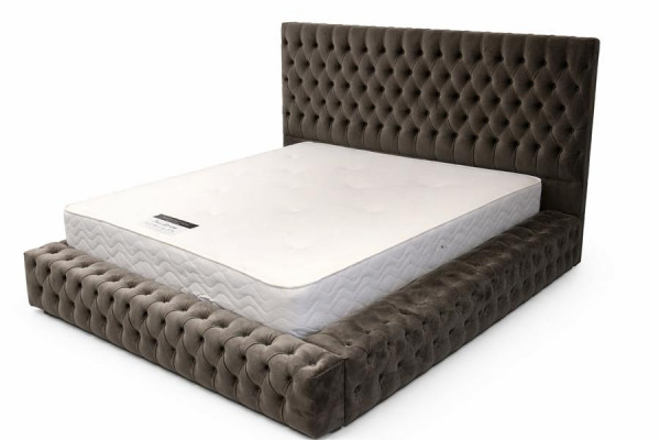 Chesterfield Textilbett Schlofzëmmer Better Duebel Gepolstert 140/160/180/200 cm