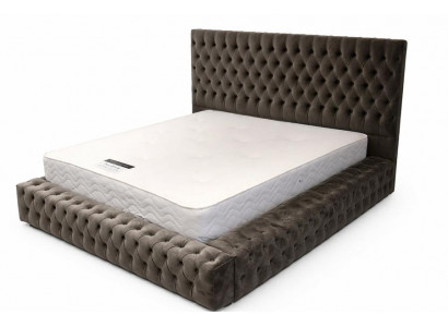 Chesterfield Textilbett Schlofzëmmer Better Duebel Gepolstert 140/160/180/200 cm
