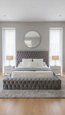 Klasseschen englesche Stil Bett duebel Textil Chesterfield Better 160x200cm Nei