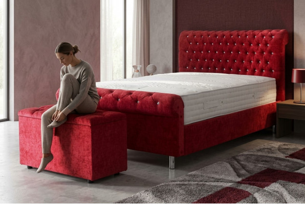 Chesterfield Hotel Duebel Lieder Bett Schlofkummer Polster Luxus Better 200x200cm