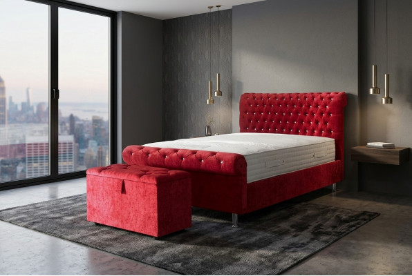 Chesterfield Hotel Duebel Lieder Bett Schlofkummer Polster Luxus Better 200x200cm