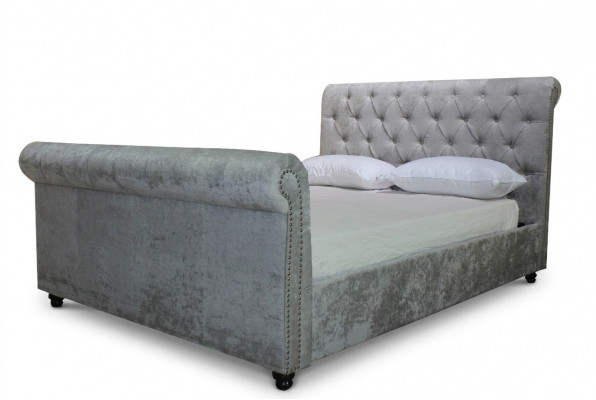 Design Chesterfield Bett Textil Samt Polster Lieder Hotel Better Schlofkummer Nei