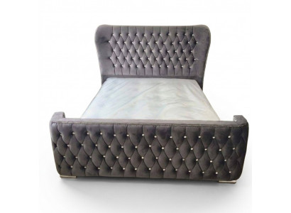 Chesterfield Design Bett Textil Lieder Samt Polster Hotel Better Schlofzëmmer
