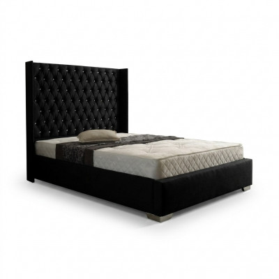 Schwaarzt Chesterfield Designer Bett Schlofkummer Textil Lieder Better
