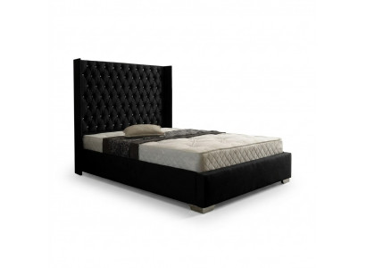 Schwaarzt Chesterfield Designer Bett Schlofkummer Textil Lieder Better