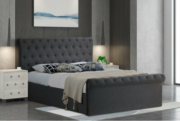 Chesterfield klassescht Design Bett Polster Better Textil 140x200cm
