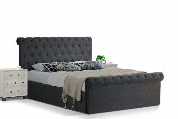 Chesterfield klassescht Design Bett Polster Better Textil 140x200cm