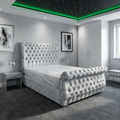 Samt Samt Chesterfield Design Bett Klassesch Bettgestell Polster Better Neien