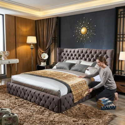Chesterfield Grousst Bett Grousst Kappdeel Oueren Better Polster Duebelbett