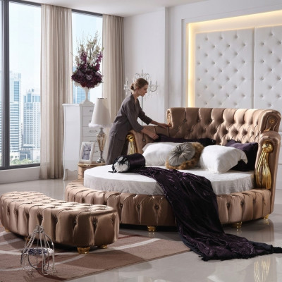 Ronne Bett Chesterfield Designer Ronne Better Schlofzëmmer Textil Lieder
