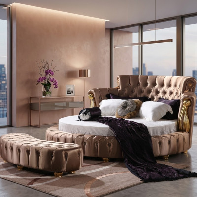 Ronne Bett Chesterfield Designer Ronne Better Schlofzëmmer Textil Lieder