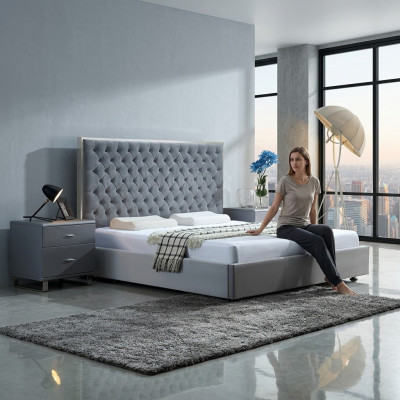 Grousst stilvollt Chesterfield groduebel Duebelbett Textil Better Luxus Design