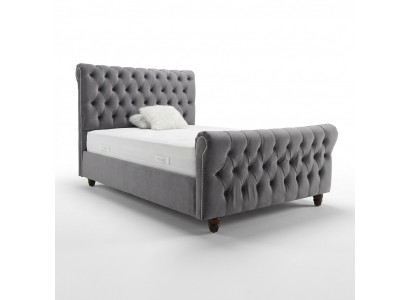 Chesterfield Bett Design Schlafzimmer Englisches Betten 200x200cm Textil Polster