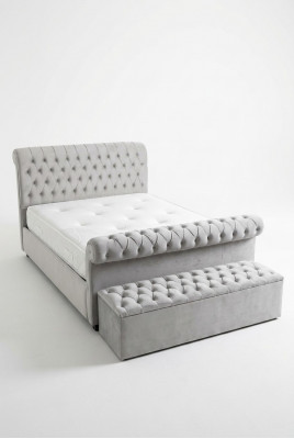 Englesch Designer Schlofkummer Gepolstert Better Duebelbett Hotel Chesterfield