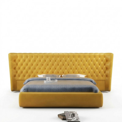 XXL Grouss Mauerpaneel Bett Chesterfield Hotel Luxus Design Better 200x200cm Nei