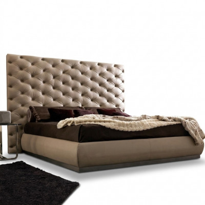 Beige Mauerpanneau Chesterfield Luxusbett Designer Duebelbetter