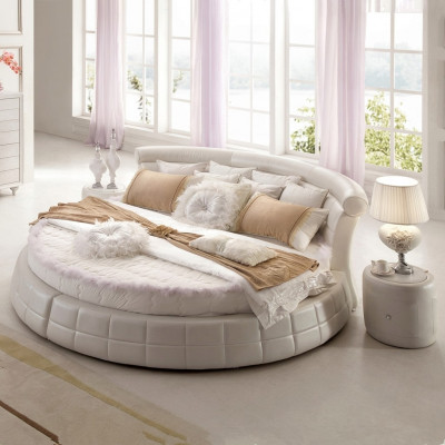 Klassesch Rond Better - Rond Luxus Designer Bett Gestoppt Elegant Lieder Samt