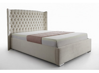 Chesterfield Bett Design Schlofzëmmer Englëscht Better 180x200cm Textil Polster