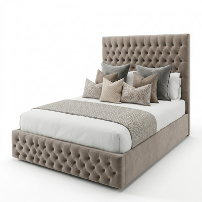 Chesterfield Bett Design Schlofkummer Englesch Better 200x200cm Textil Polsterung