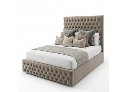 Chesterfield Bett Design Schlofkummer Englesch Better 200x200cm Textil Polsterung
