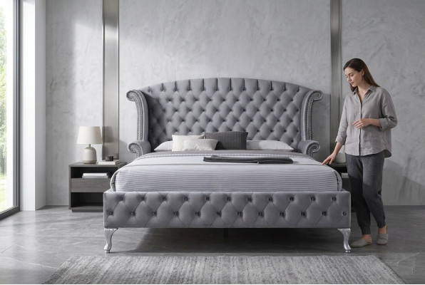 Nostalgie Bett Chesterfield Canapé Ohren Better Engleschen Schlofkummer Design Neit