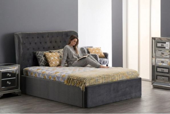 Chesterfield Design Bett 180x200cm Gro seng Schlofkummer Better Hotel Polster Luxus