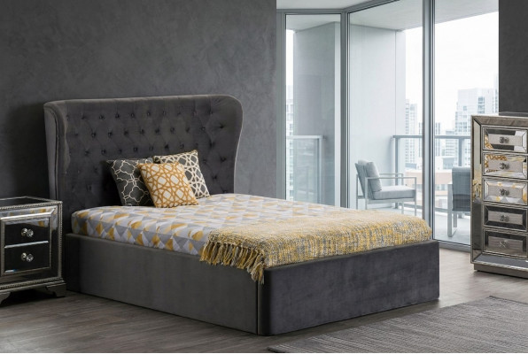 Chesterfield Design Bett 180x200cm Gro seng Schlofkummer Better Hotel Polster Luxus