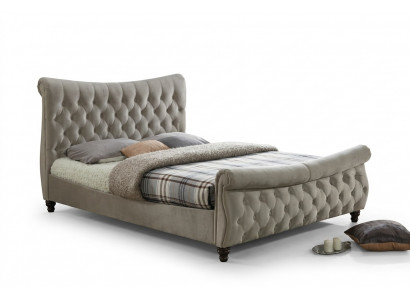 Chesterfield Textil Polster Bett Designer Better Beige Hotel Duebel Schlofkummer