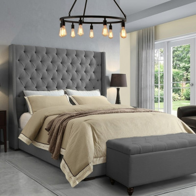 Klassescht Design Bett Polster Better Textil 140x200cm Chesterfield Bett
