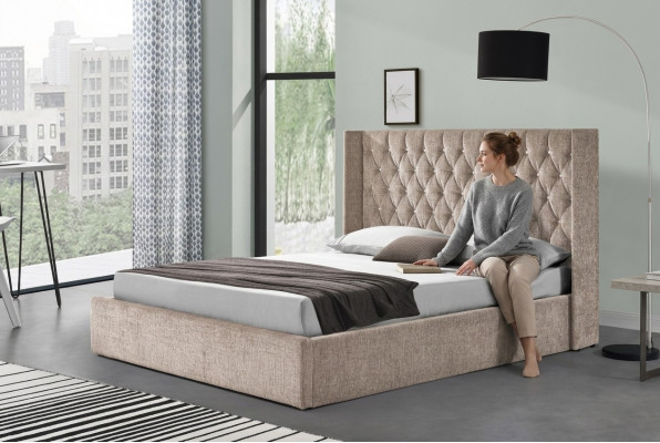 Chesterfield Bett Design Schlofkummer Englesch Better 180x200cm Textil