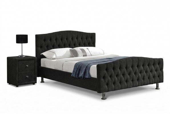 Schwaarzt Chesterfield Bett Design Schlofkummer Englescht Bett