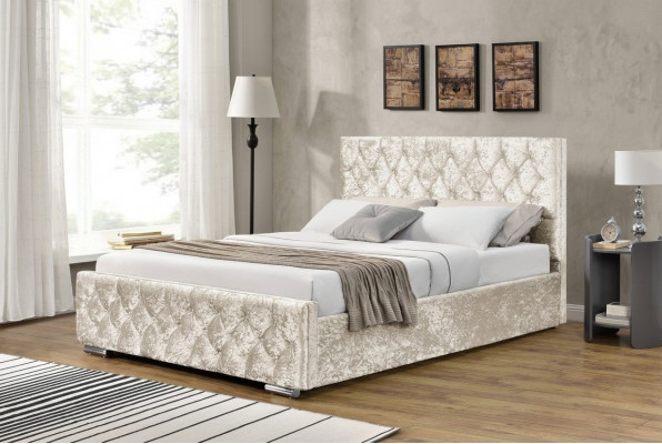 Wäisst Textil Chesterfield Bett Schlofkummer Duebelbetter Modern Bett