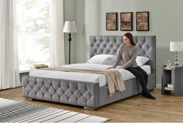 Chesterfield Bett Design Schlofkummer Englesch Better 160x200cm Textil Polster