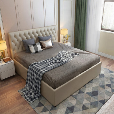 Chesterfield Designer Bett Schlofkummer Konschtlieder Gepolstert 140/160/180/200 cm