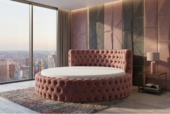 Ronn Samt Bett Chesterfield Luxus Gepolstert Ronn Better Textilstoff Hotel Nei