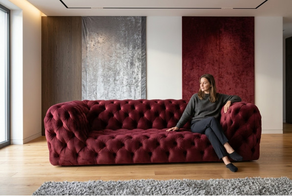 Designer Bett Schlofkummer Better Textil Lieder Hotel Luxus Polster Samett Stoff