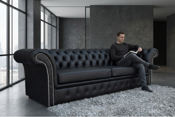 Elegante Chesterfield Canapé Designer Couche Polster Garnitur Deko Couches