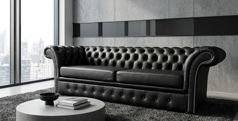 Elegante Chesterfield Canapé Designer Couche Polster Garnitur Deko Couches