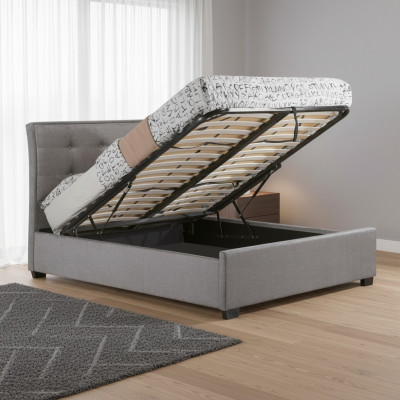 Designer Chesterfield Taupe Luxus Duebelbett Polster Gestell