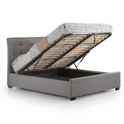Designer Chesterfield Taupe Luxus Duebelbett Polster Gestell