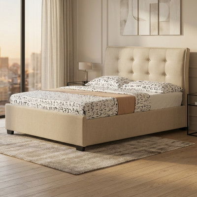 Chesterfield Design Gepolstert Englescht Bett Gro Bett 160/180x200 cm Duebelbett